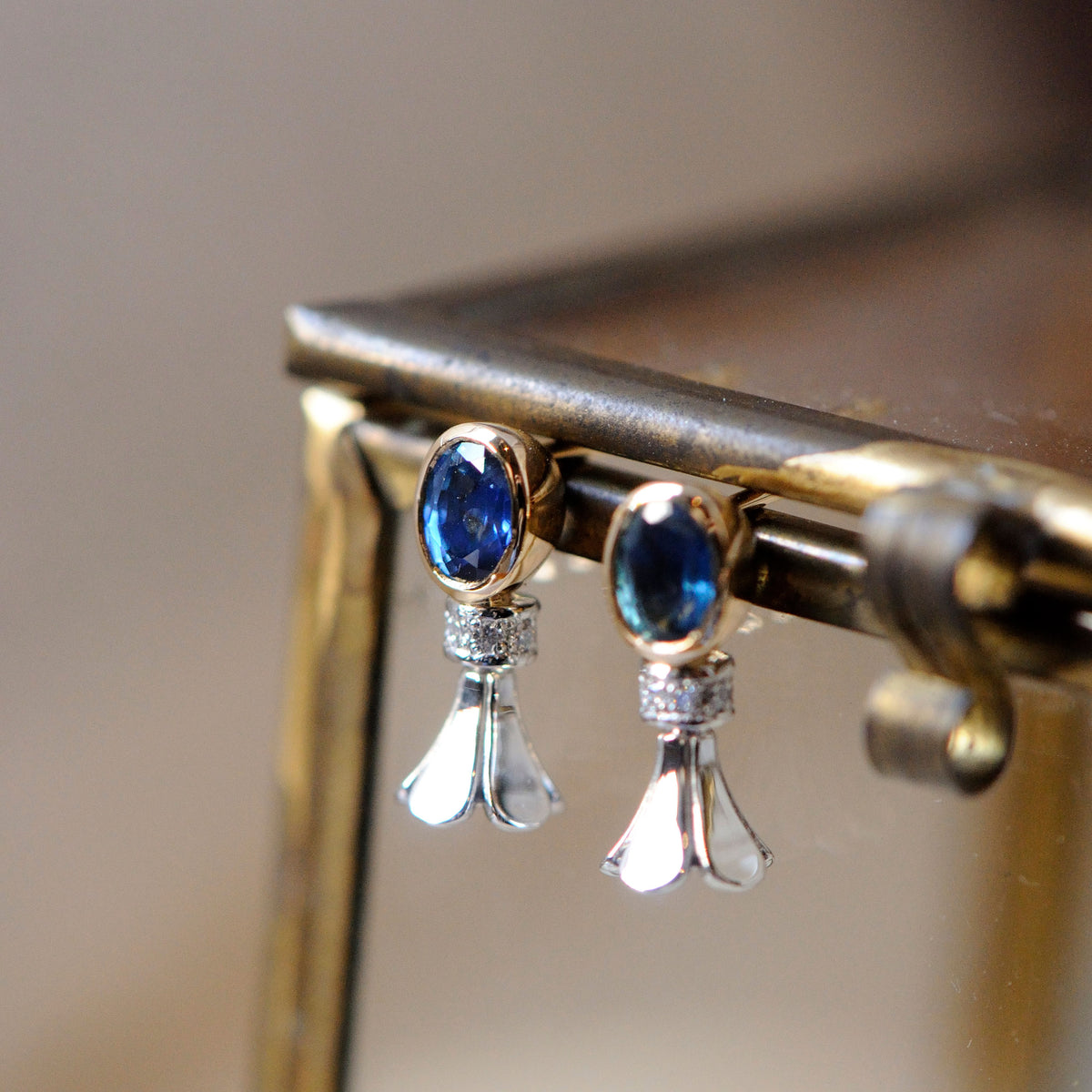 【saphirine】サフィリーンのピアス graceline Montana sapphire pierced earrings / モンタナ