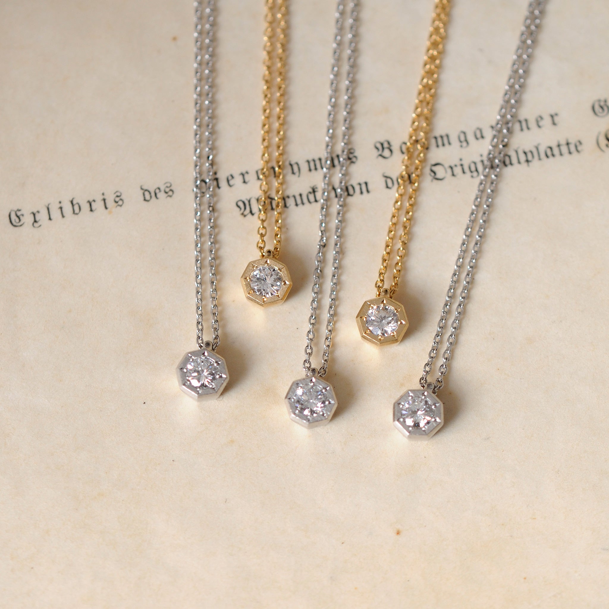grace line Octagon pendant　オクタゴンペンダント※カートに入れる際に金種をご選択ください※