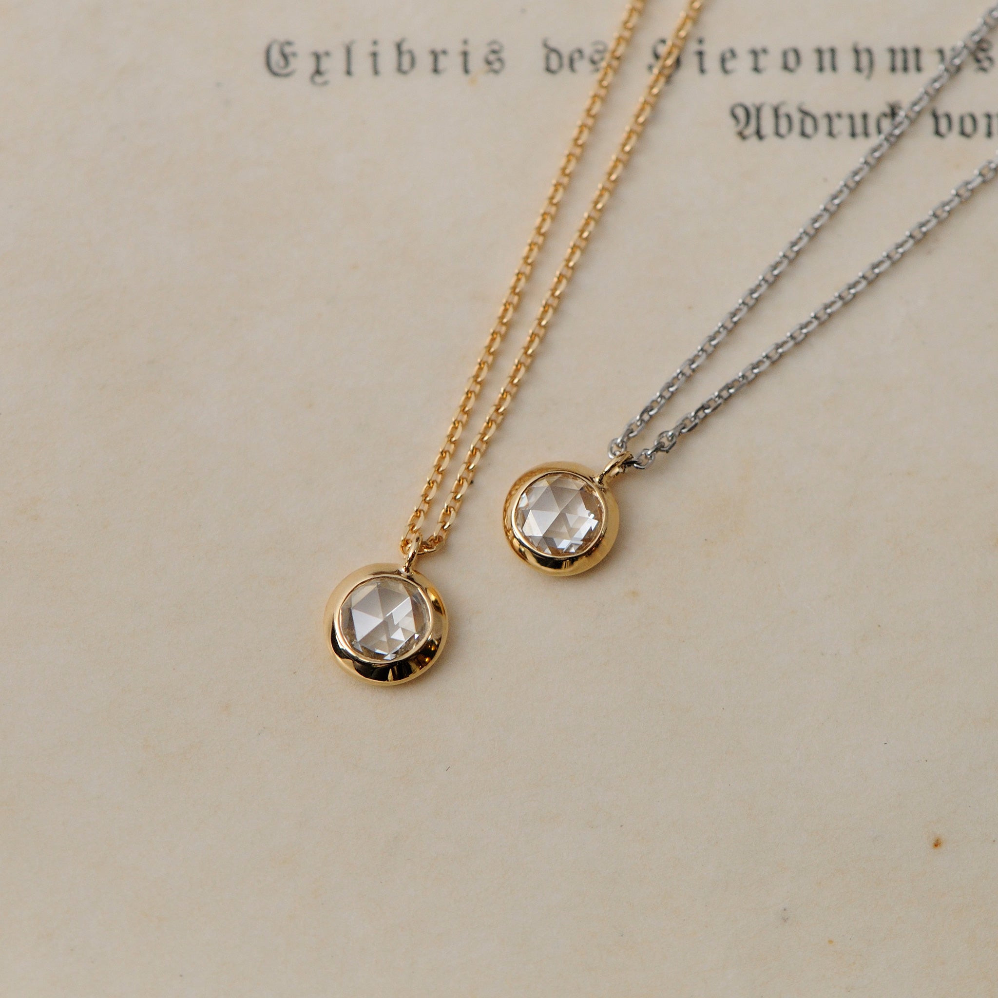 grace line pendant rosecutdiamond ローズカットペンダント