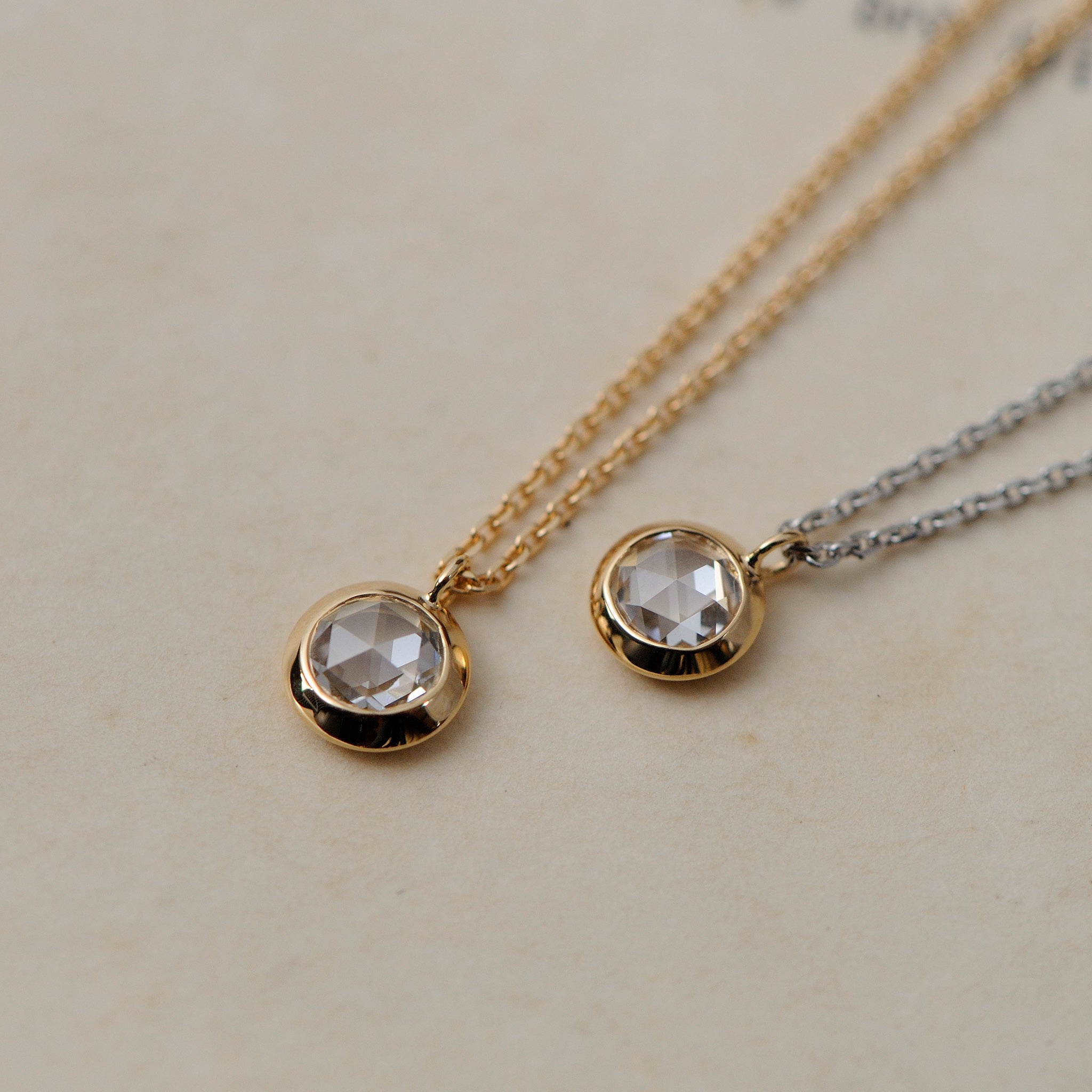 grace line pendant rosecutdiamond ローズカットペンダント