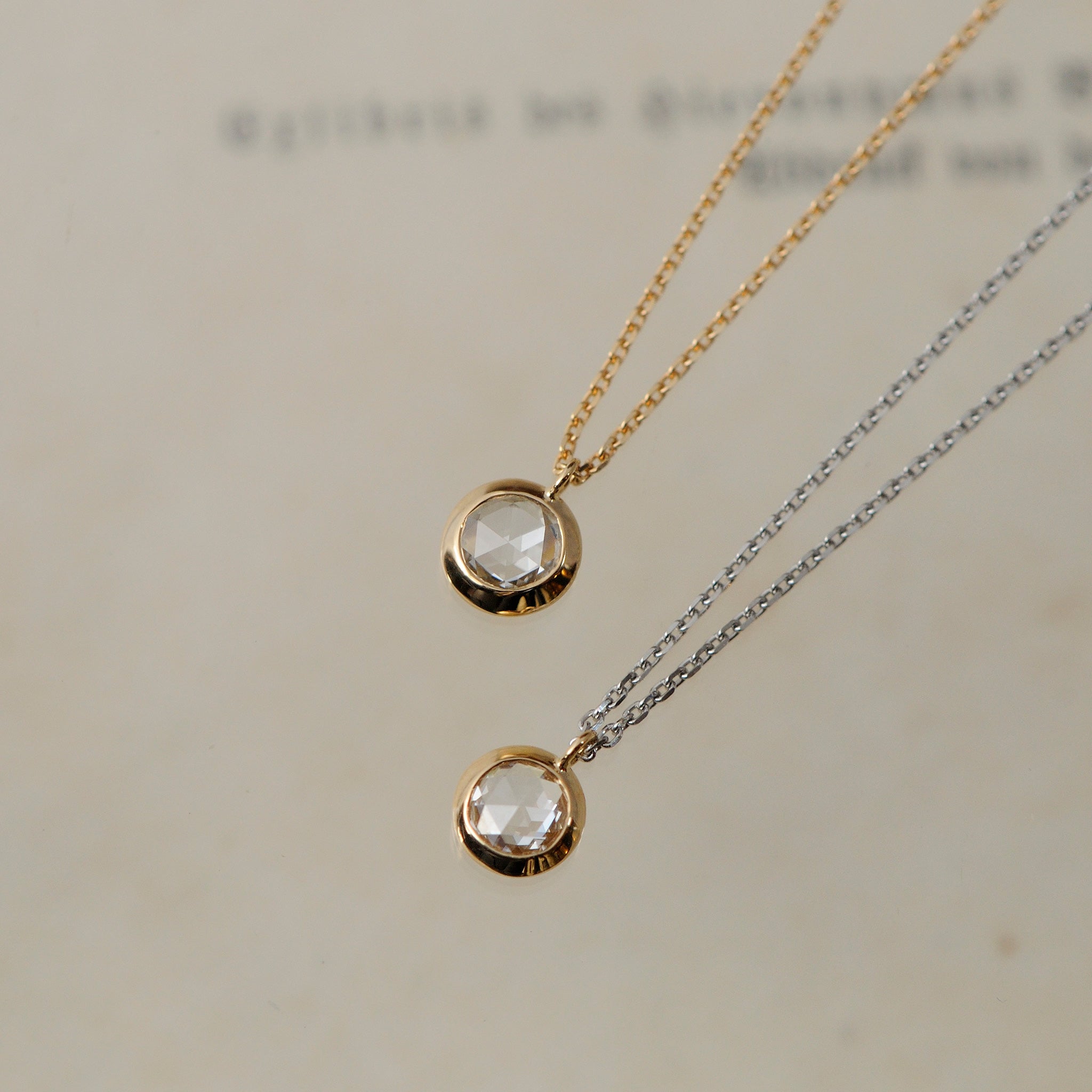 grace line pendant rosecutdiamond ローズカットペンダント