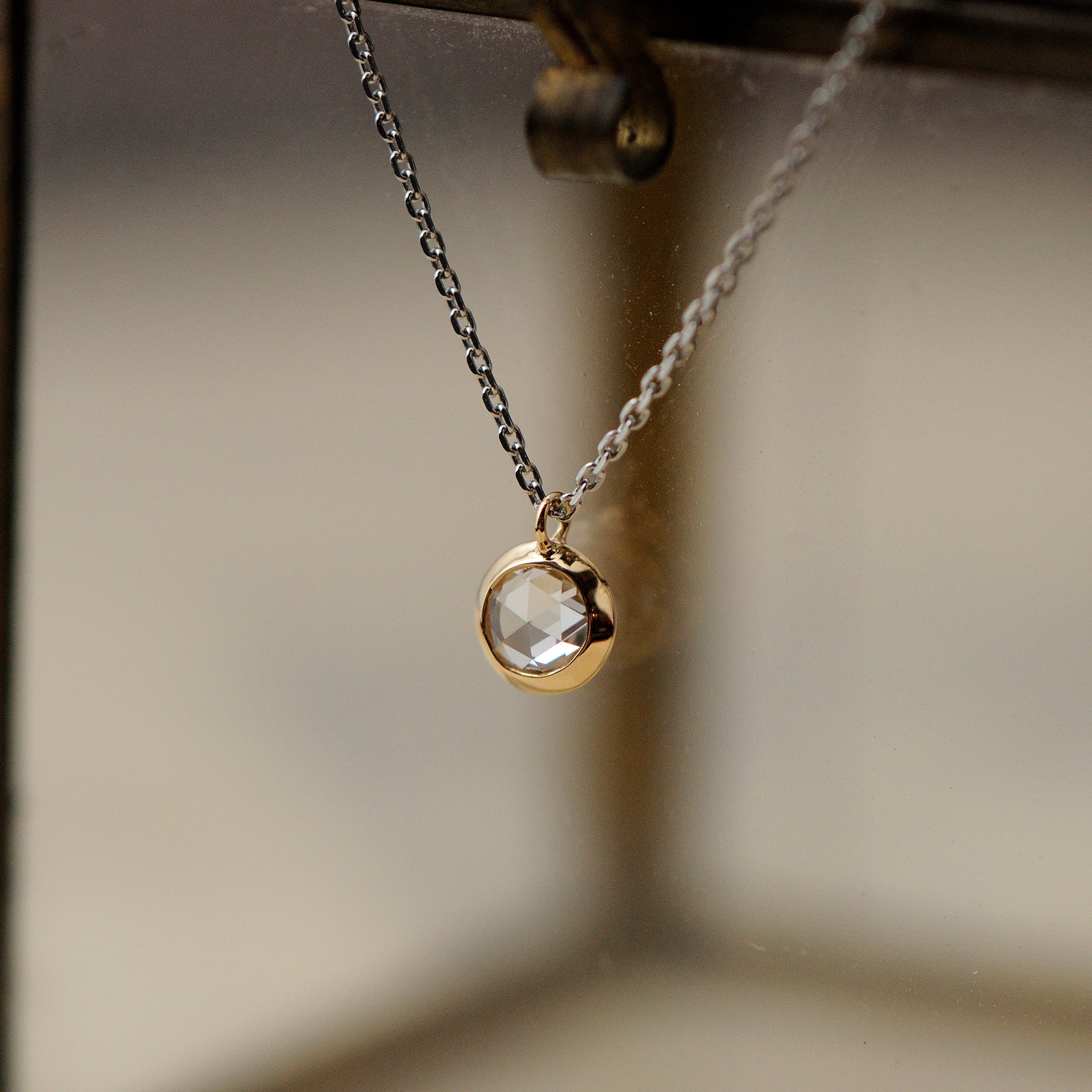 grace line pendant rosecutdiamond ローズカットペンダント