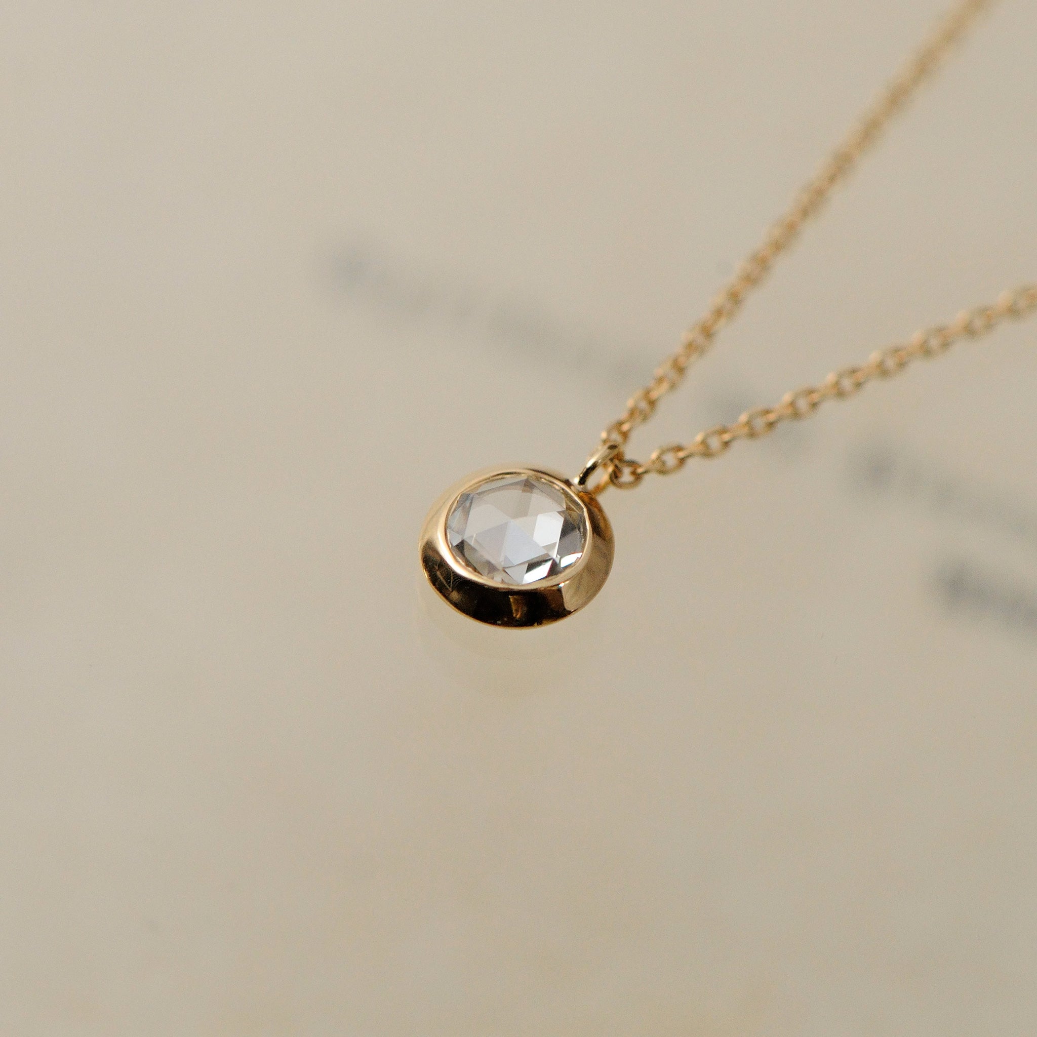 grace line pendant rosecutdiamond ローズカットペンダント