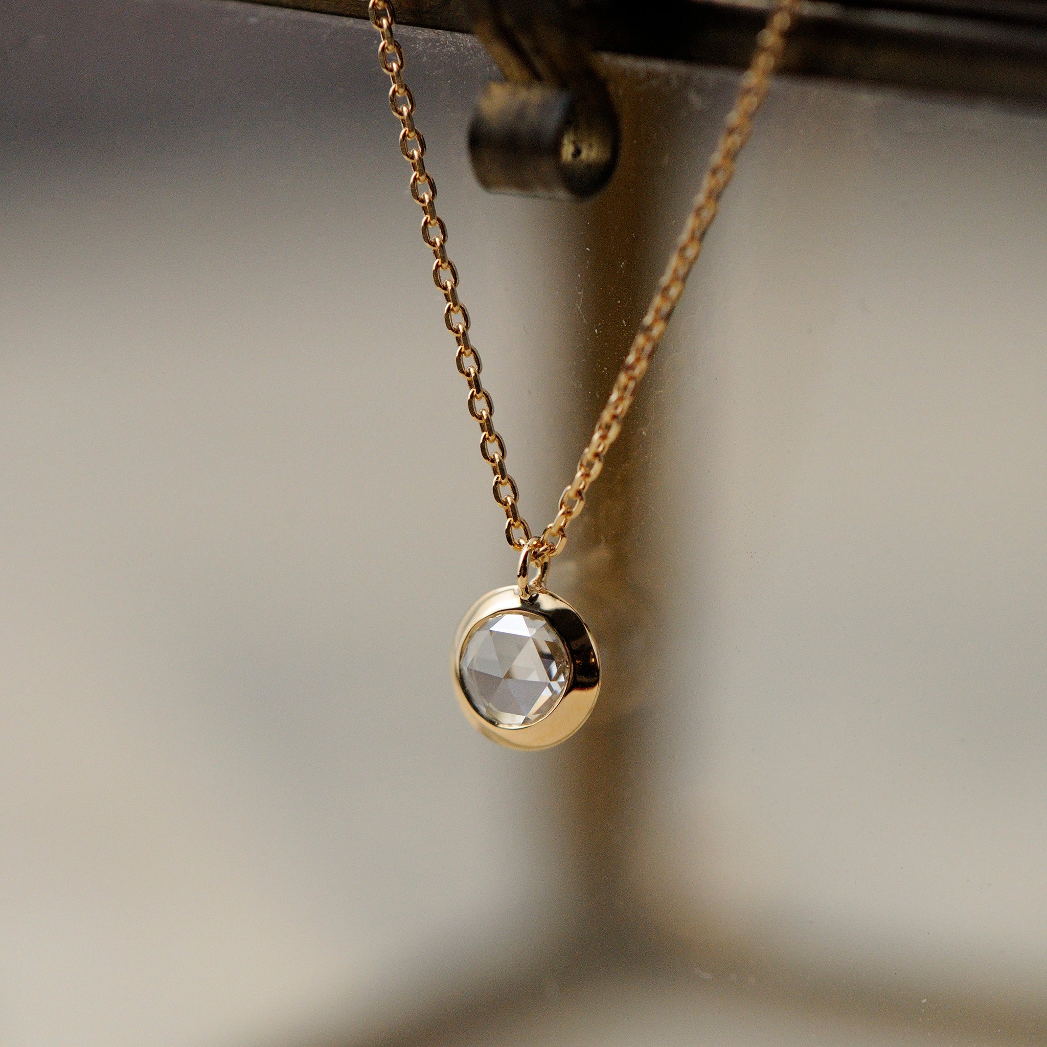 grace line pendant rosecutdiamond ローズカットペンダント