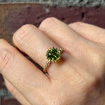 relax line puffsleeve ring　ペリドットリング