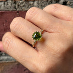 relax line puffsleeve ring　ペリドットリング