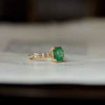 relax line puffsleeve cuffs ring　エメラルドリング