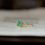 relax line puffsleeve cuffs ring　エメラルドリング