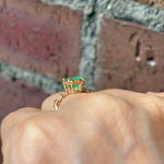 relax line puffsleeve cuffs ring　エメラルドリング