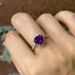 relax line puffsleeve ring　アメシストリング