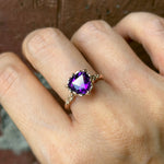 relax line puffsleeve ring　アメシストリング