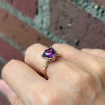relax line puffsleeve ring　アメシストリング