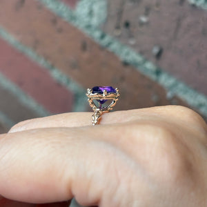 relax line puffsleeve ring　アメシストリング