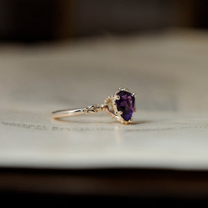 relax line puffsleeve ring　アメシストリング