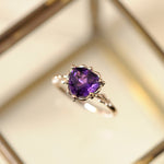 relax line puffsleeve ring　アメシストリング