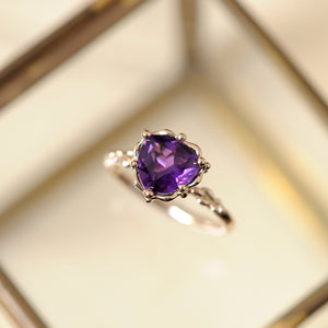 relax line puffsleeve ring　アメシストリング