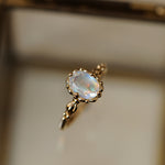 relax line puffsleeve ring　ムーンストーンリング