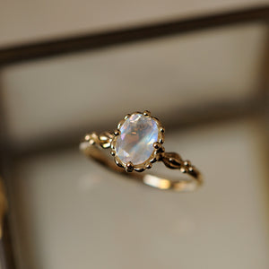 relax line puffsleeve ring　ムーンストーンリング