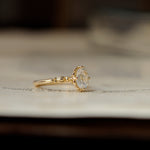 relax line puffsleeve ring　ムーンストーンリング
