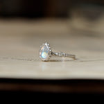 relax line puffsleeve ring　ムーンストーンリング