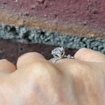 relax line puffsleeve ring　ムーンストーンリング