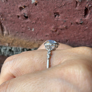 relax line puffsleeve ring　ムーンストーンリング