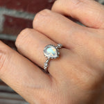 relax line puffsleeve ring　ムーンストーンリング