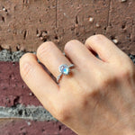 relax line puffsleeve ring　ムーンストーンリング