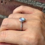 relax line puffsleeve ring　ムーンストーンリング