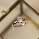 relax line cuffs ring　ムーンストーンリング