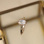 relax line cuffs ring　ムーンストーンリング