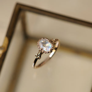 relax line cuffs ring　ムーンストーンリング