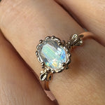 relax line cuffs ring　ムーンストーンリング