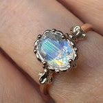 relax line cuffs ring　ムーンストーンリング