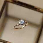 relax line puffsleeve ring　ムーンストーンリング