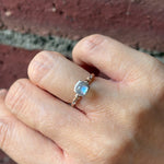 relax line puffsleeve ring　ムーンストーンリング