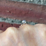 relax line puffsleeve ring　ムーンストーンリング