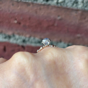 relax line puffsleeve ring　ムーンストーンリング