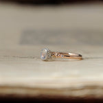 relax line puffsleeve ring　ムーンストーンリング