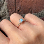 relax line puffsleeve ring　ムーンストーンリング