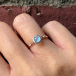 relax line puffsleeve ring　ムーンストーンリング