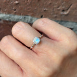 relax line puffsleeve ring　ムーンストーンリング
