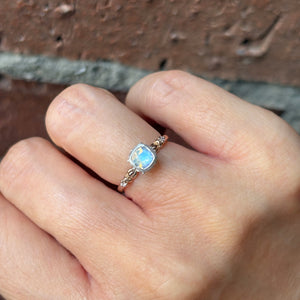 relax line puffsleeve ring　ムーンストーンリング