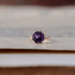 relax line puffsleeve ring　アメシストリング