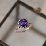 relax line puffsleeve ring　アメシストリング