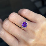 relax line puffsleeve ring　アメシストリング