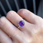 relax line puffsleeve ring　アメシストリング