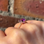 relax line puffsleeve ring　アメシストリング