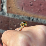 relax line cuffs puffsleeve ring　ペリドットリング