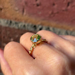 relax line cuffs puffsleeve ring　ペリドットリング